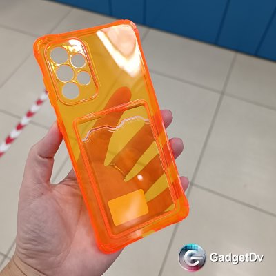 20781 Samsung A73 защитная крышка-чехол, прозрачная с кармашком