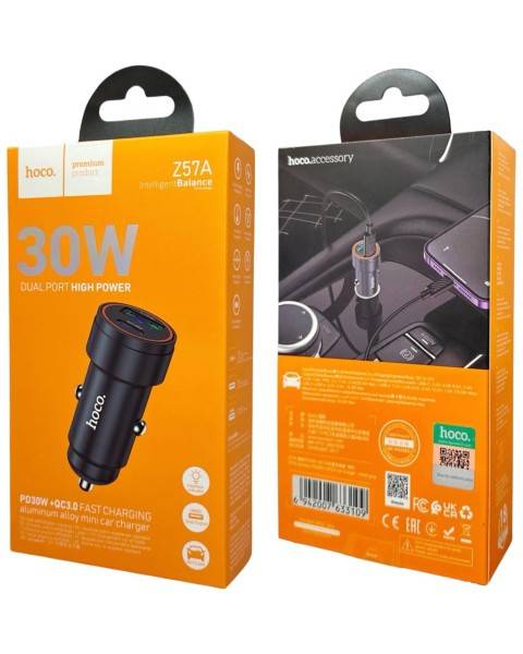 31090 АЗУ USB, 30W+USB-C/iPhone Hoco Z57A