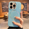 38518 iPhone 16 ProMax защитная крышка-чехол блестки с MagSafe