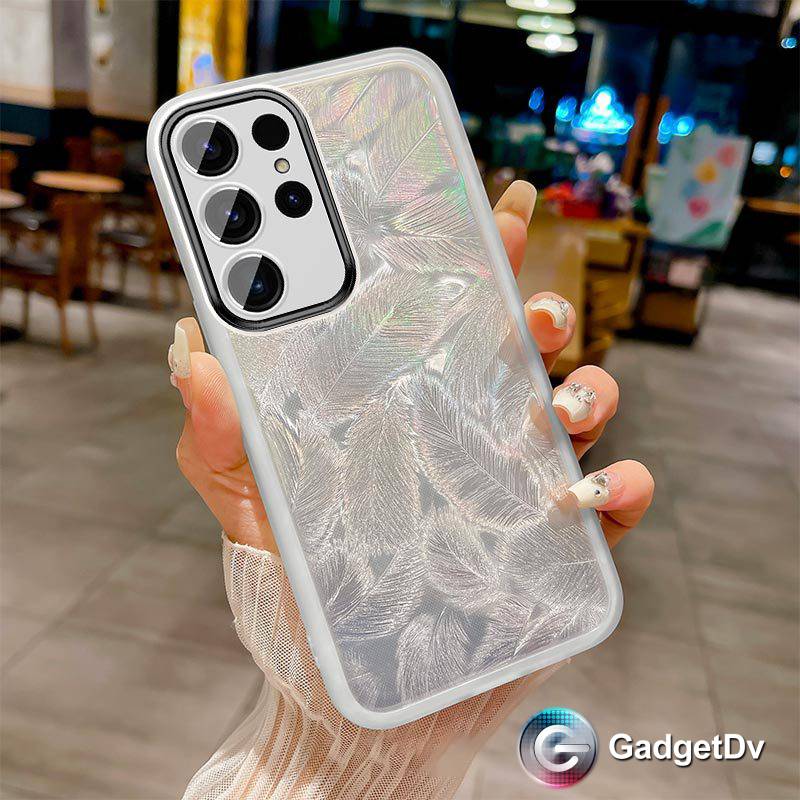 38003 Samsung A56 защитная крышка-чехол перья