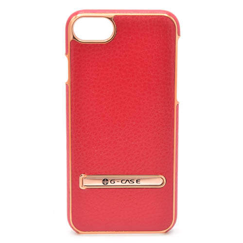 3046 iРhone 7 Защитная крышка кожаная G-CASE (красный)