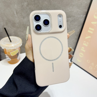 38517  iPhone 15 Защитная крышка-чехол блестки с MagSafe