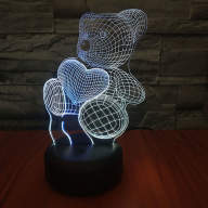 10702 LED лампа 3D "Мишка"
