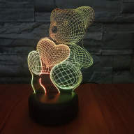 10702 LED лампа 3D "Мишка"