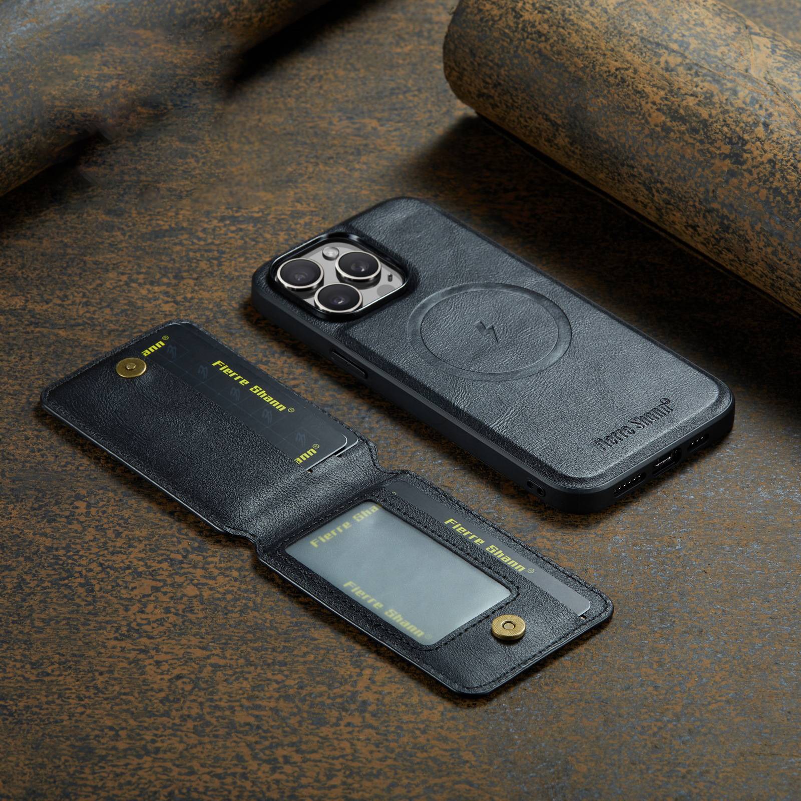 26808 Защитная крышка iPhone 14Pro Max, с картхолдером, кож.