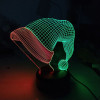 10703 LED лампа 3D "Шапка деда мороза"