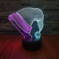 10703 LED лампа 3D "Шапка деда мороза"