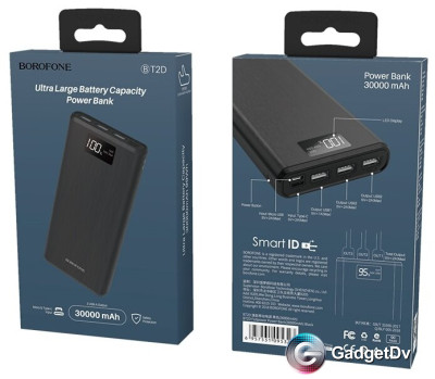 Портативный аккумулятор 30000 mAh Borofon BT2D (60383)