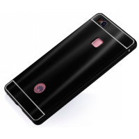 9320 Huawei Р9 lite Защитная крышка пластиковая с мет. бампером (черный)
