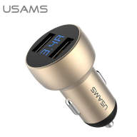 1034 АЗУ USB*2 3.4А Usams (золото) US-CC019