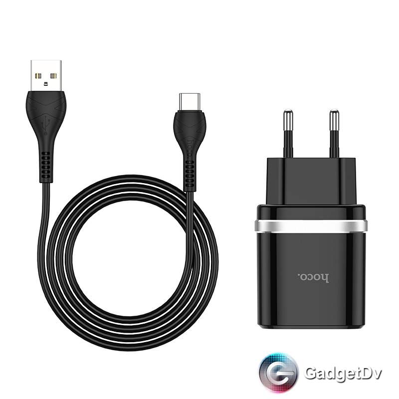 28008 СЗУ USB 2,4А + кабель microUSB, Hoco C12Q