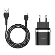 28008 СЗУ USB 2,4А + кабель microUSB, Hoco C12Q