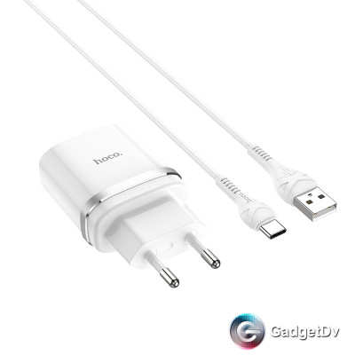 28008 СЗУ USB 2,4А + кабель microUSB, Hoco C12Q