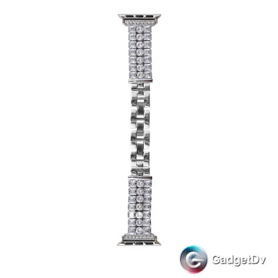 36094 Ремешок для часов метал. со стразами AW 38/40/41 mm,