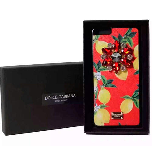 9010 iРhone6+ Защитная крышка пластиковая Dolce & Gabbana (красный лимон)