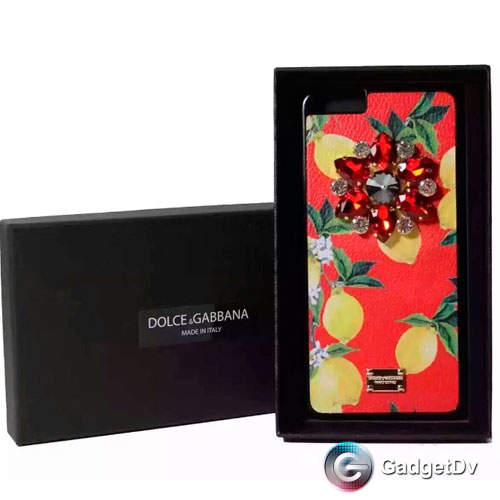 9010 iРhone6+ Защитная крышка пластиковая Dolce &amp; Gabbana (красный лимон)