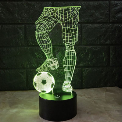10708 LED лампа 3D &quot;Футболист с мячом&quot; 10708 LED лампа 3D "Футболист с мячом"