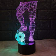 10708 LED лампа 3D "Футболист с мячом"