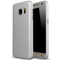 8921 Galaxy S7 Защитная крышка пластиковая 360° (серебро)
