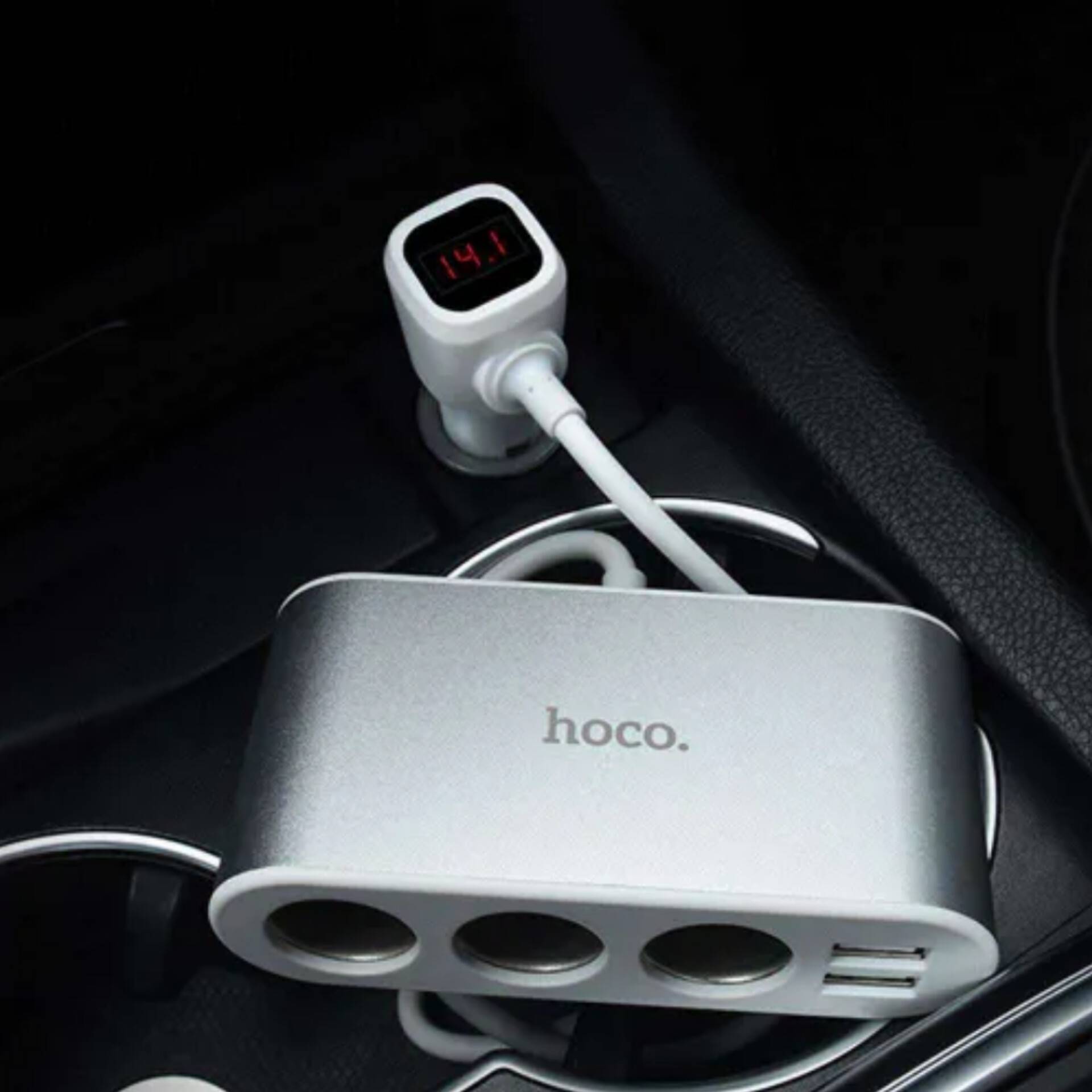 50006 Разветвитель АЗУ+2 USB Hoco Z13