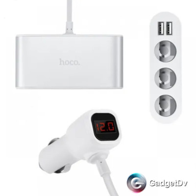 50006 Разветвитель АЗУ+2 USB Hoco Z13