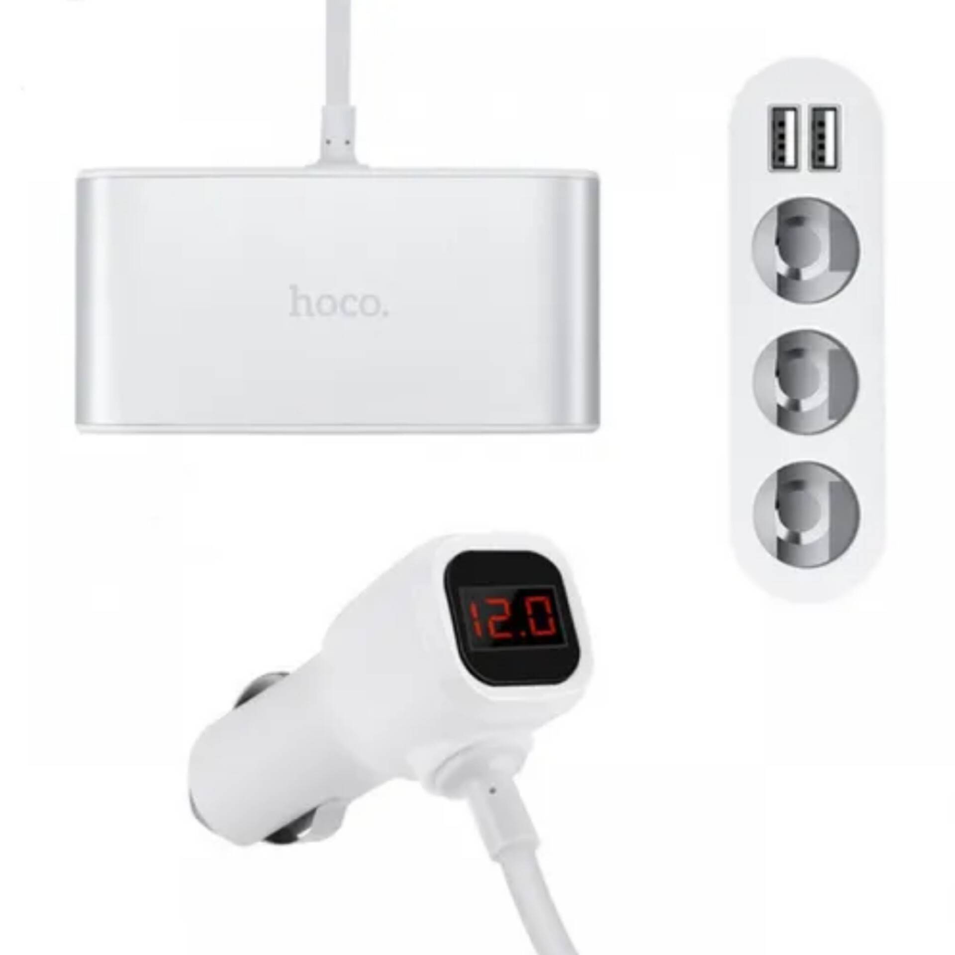 50006 Разветвитель АЗУ+2 USB Hoco Z13