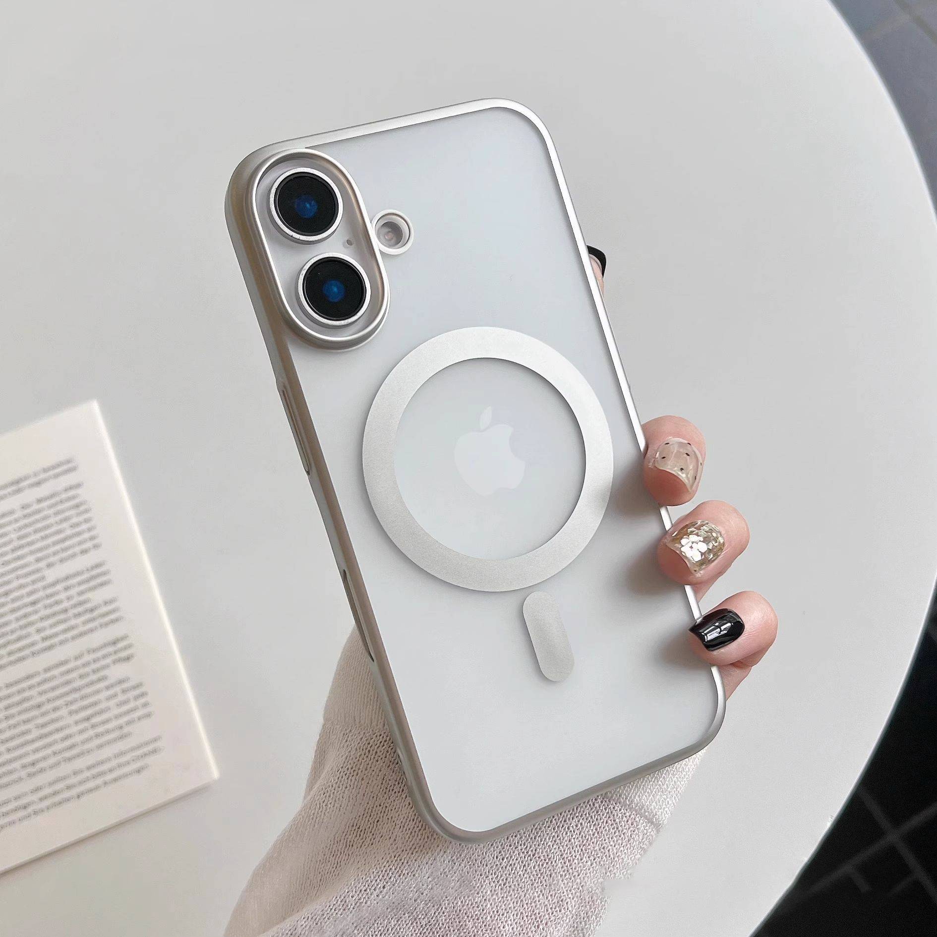 38093 iPhone 15 ProMax защитная крышка-чехол, MagSafe пластик