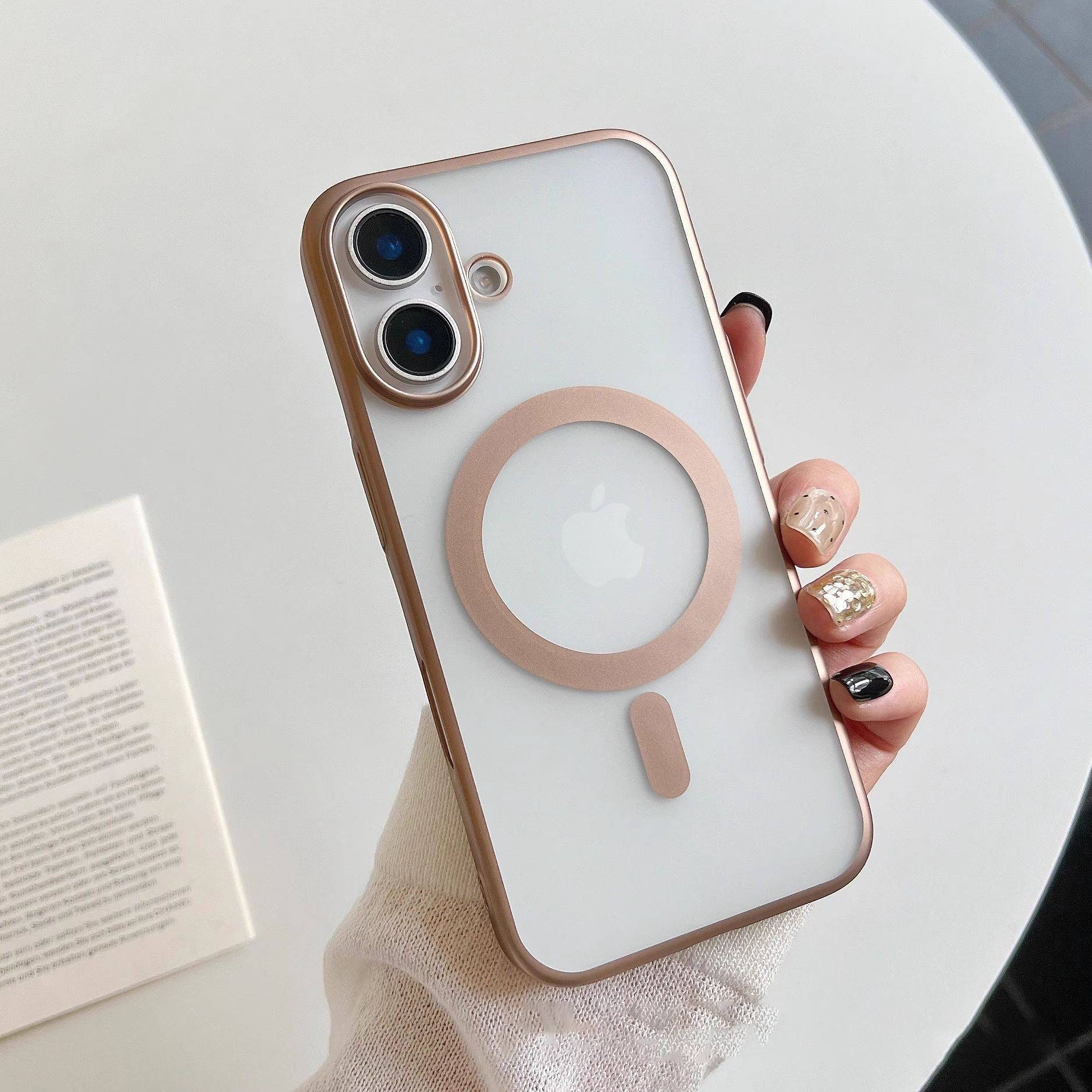 38093 iPhone 15 ProMax защитная крышка-чехол, MagSafe пластик
