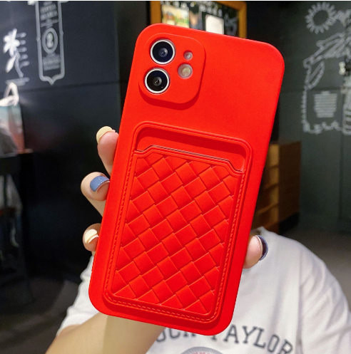 20593 iPhone 12 защитная крышка-чехол, цветной с кармашком