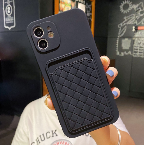 20593 iPhone 12 защитная крышка-чехол, цветной с кармашком