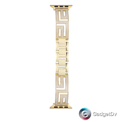 36091 Ремешок для часов метал. со стразами AW 38/40/41 mm,