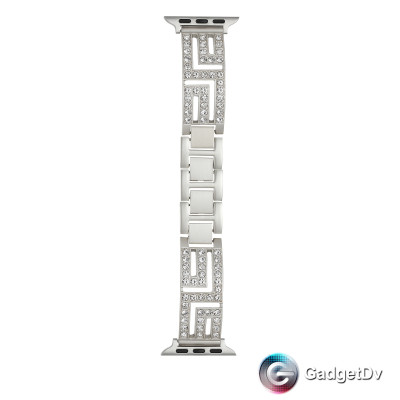 36091 Ремешок для часов метал. со стразами AW 38/40/41 mm,