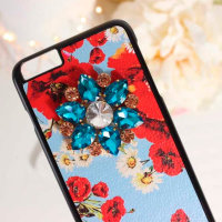 9013 iРhone6+ Защитная крышка пластиковая Dolce & Gabbana (голубой мак)