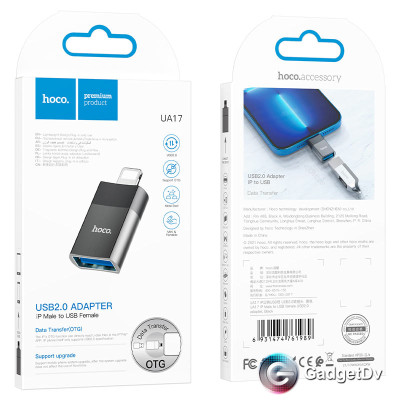 50008 Адаптер OTG lighting-USB, Hoco UA17
