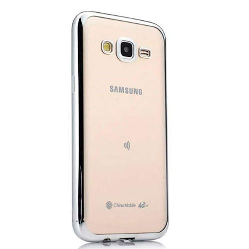9547 Galaxy J1 mini Защитная крышка силиконовая (серебро)