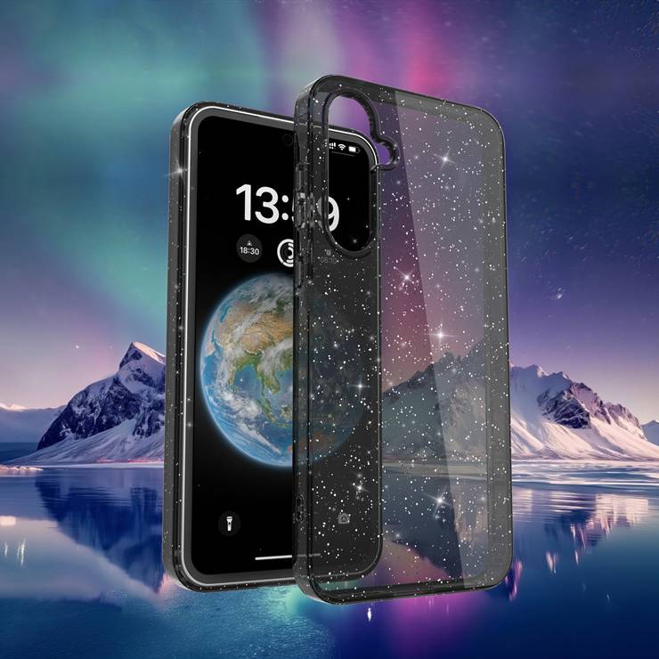 38303 iPhone 15ProMax защитная крышка-чехол, блестящий пластик