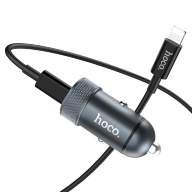 Автомобильная зарядка Hoco Z32B Speed Up + кабель Lightning (60284)