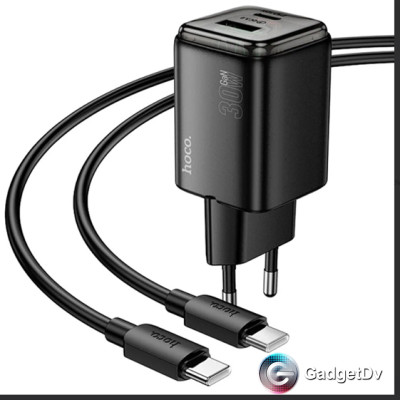 32004 СЗУ 30W + кабель USB-C to USB-C, Hoco N53 32004 СЗУ 30W + кабель USB-C to USB-C, Hoco N53