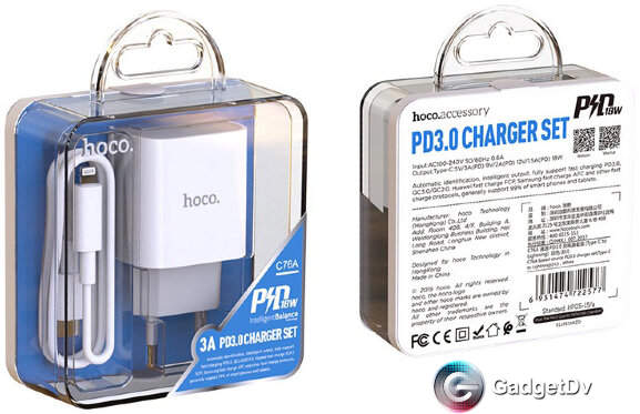 СЗУ USB 18W+ligthingHoco C-76A (60283)