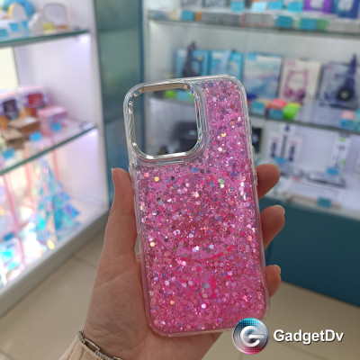 33008  iPhone 16Pro защитная крышка-чехол блестки