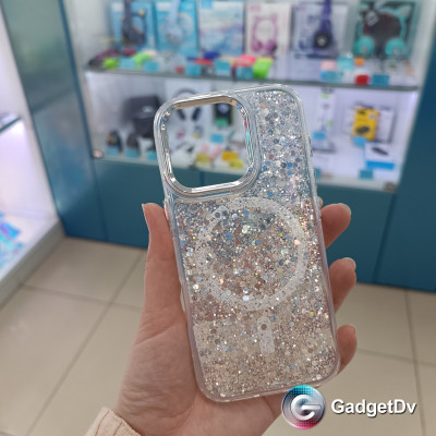 33008  iPhone 16Pro защитная крышка-чехол блестки