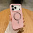39246  iPhone 15 ProMax защитная крышка- чехол Swarovski с MagSafe