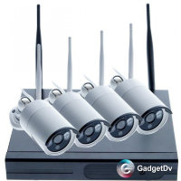 Комплект iP видеонаблюдения с 4-мя уличными камерами, SX04-400  (60769)