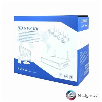 Комплект iP видеонаблюдения с 4-мя уличными камерами, SX04-400  (60769)