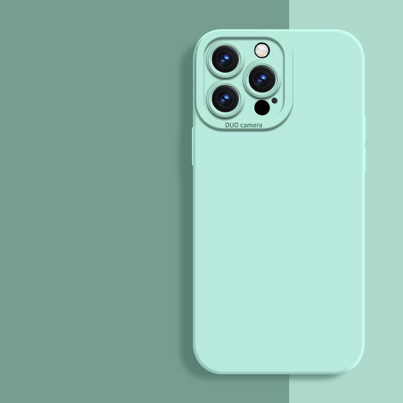 23157 iPhone 12 защитная крышка-чехол, однотон. силикон