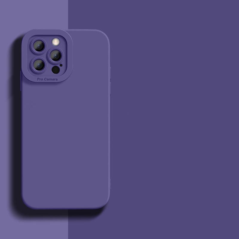 23157 iPhone 12 защитная крышка-чехол, однотон. силикон