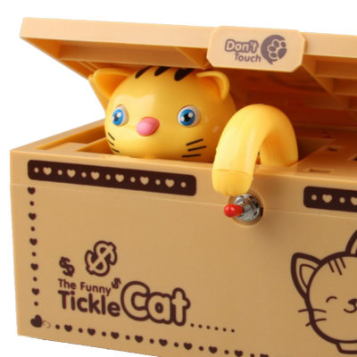 10713 Копилка кот в большой коробке "Tickle Cat"