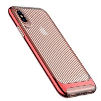 5116 iPhone X Защитная крышка силикон/пластик Usams (красный)