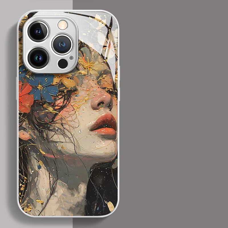 28019 iPhone 14Pro Max защитная крышка-чехол, глянец с рисунком