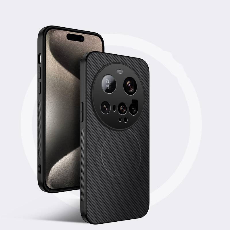 38594 Xiaomi Redmi Note 14Pro+ защитная крышка-чехол, под карбон